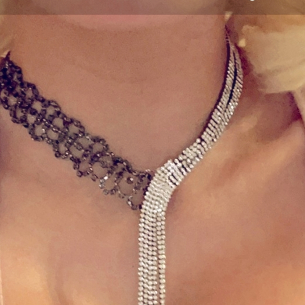 FreePeople Choker Rhinestone Necklace